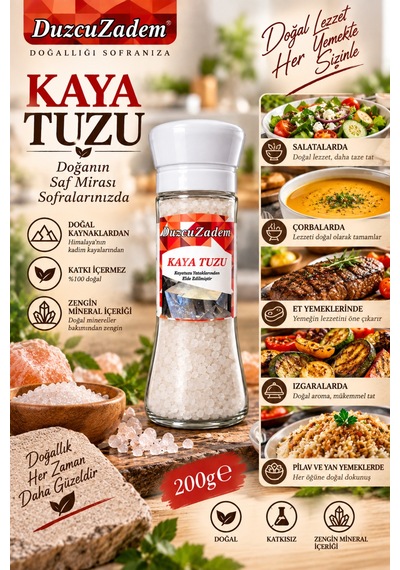 Kaya Tuzu Değirmen Kapak 200 Gr