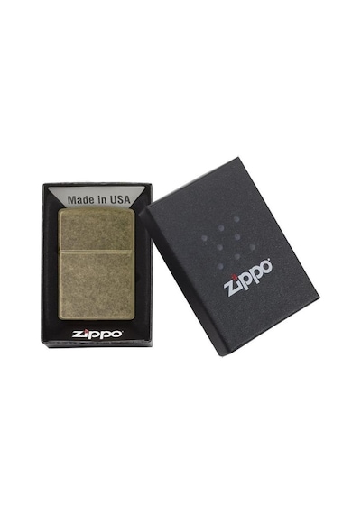Zippo Çakmak 201FB-000117 Reg Flat Btm Antique Bras