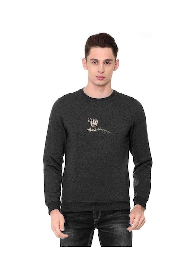 Marilyn Manson 2017 Music Baskılı Füme Erkek Örme Sweatshirt