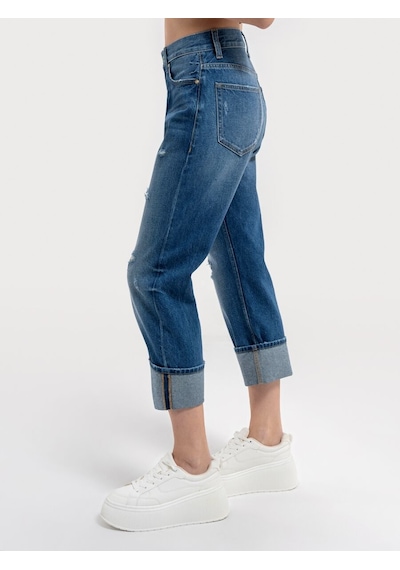Boyfriend Boyfriend Kadın Pantolon Denim