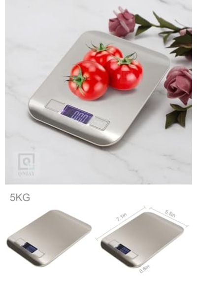 Dijital Gıda Ölçeği Paslanmaz Çelik 1gr- 5 Kg Hassas Ölçek Lcd Ekran Diyet Ölçü Mutfak Terazisi Diğer 43655270