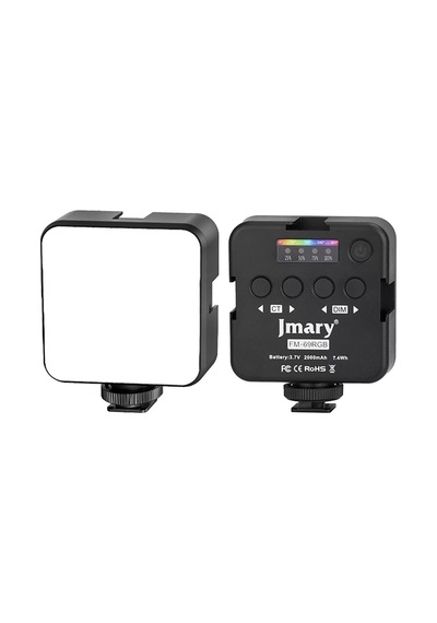 Jmary Fm-69rgb Rgb Led Telefon-kamera Üstü Pilli Aydınlatma Işığı Siyah