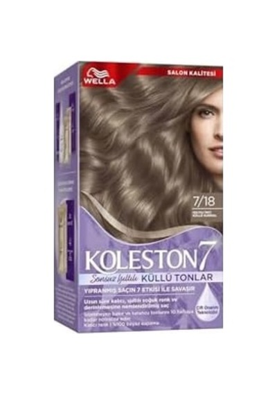Kit 7-18 Işıltılı İnci Küllü Kumral Saç Boyası