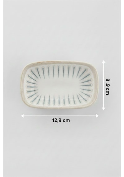12'li Valencia Kare Kayık Tabak 12cm Dijital Sierra Rinart Krem