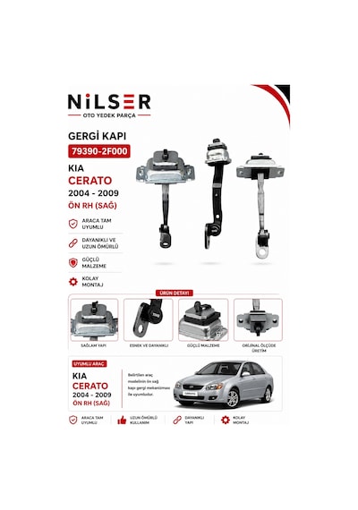 Kia Cerato Kapı Gergi Ön Sağ 2004-2009