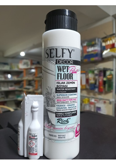 Rich Selfy Islak Zemin Boyası 500ml Beyaz + 2 Adet Katalizör Set Fiyatı