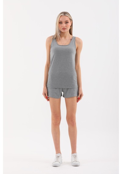 Penyebizden Extra Yumuşak Viskon Şort Home&beach-gri Melanj