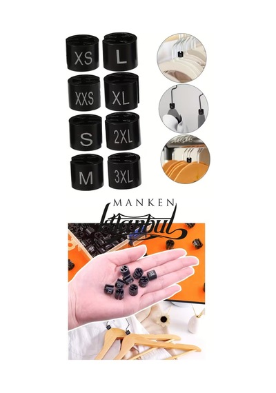 Askı Beden Boncuğu 58 Renkli Askı Üstü Beden Göstergesi Mağaza Butik Elbise Askısı İçin Diğer