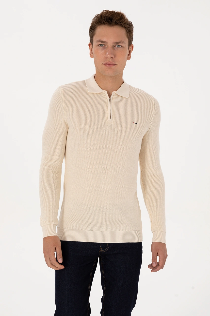 U.s. Polo Assn. Erkek Krem Kazak /triko 50313685-vr071 KREM