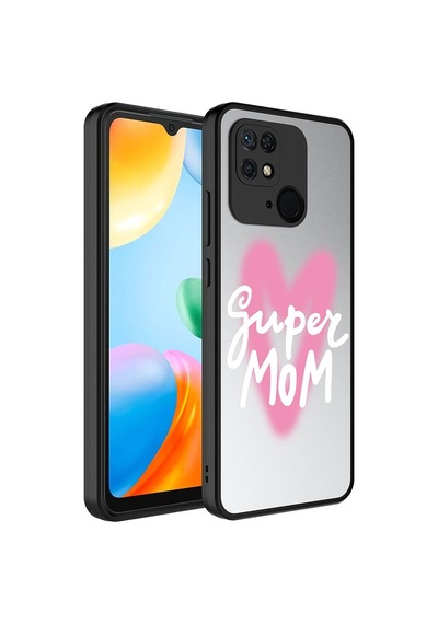 Xiaomi Redmi 10c Kılıf Aynalı Desenli Kamera Korumalı Parlak Zore Mirror Kılıf
