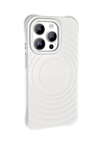 Apple Uyumlu iPhone 14 Pro Max M-safe Şarj Özellikli Airbagli Mat Görünümlü Zore Hepi Kapak Beyaz