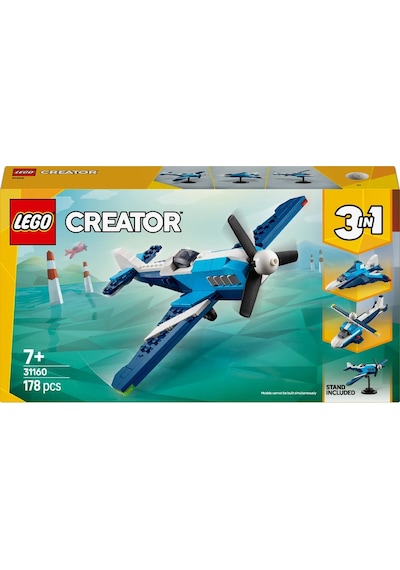 LEGO® Creator 3’ü 1 Arada Uçak: Yarış Uçağı 31160 - 7 Yaş ve Üzeri Çocuklar için Jet veya Helikoptere Dönüşebilen Oyuncak Yapım Seti (178P) LEGO® Creator 3’ü 1 Arada Uçak: Yarış Uçağı 31160 - 7 Yaş ve Üzeri Çocuklar için Jet veya Helikoptere Dönüşebilen Oyuncak Yapım Seti (178P)