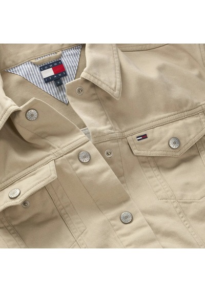Tommy Hilfiger Tjw Flag Trucker Jac, Rbv Bej Kadın Kot Ceket