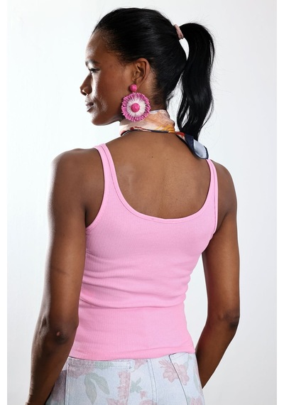 5in1Canpolat Pembe U Yaka Fitilli Basic Atlet