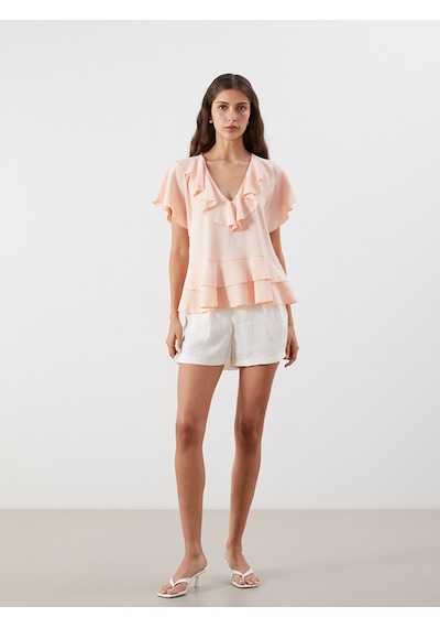Lcw Vision Ekru Loose Fit Modal Karışımlı Kadın Şort