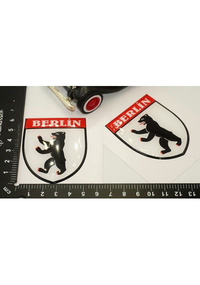 Berlin Logo Damla Silikon Sticker 2 Li Set
