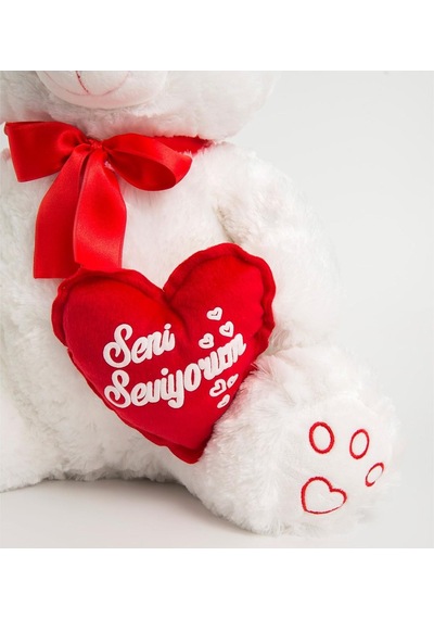 Peluş Ayı Seni Seviyorum Kalpli 50 Cm Pelüş Ayı