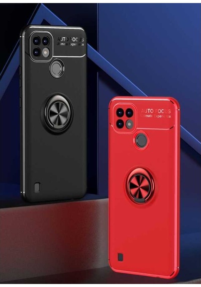 Realme C21 Kilif Yüzüklü Standli Manyetik Kamera Korumli Silikon 497712811