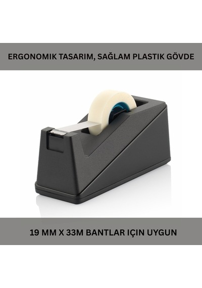 Ofis Ve Ev İçin Bant Kesici - Ergonomik, Kaydırmaz Taban, 19mm X 1