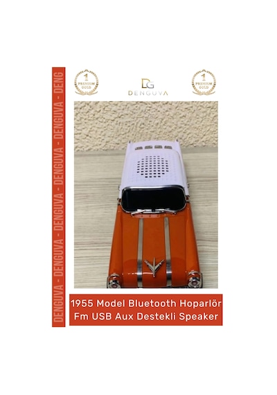 Özel Üretim Nostaljik Pontiac Araba 1955 Model Bluetooth Hoparlör Fm Radyo Usb Aux Destekli Speaker