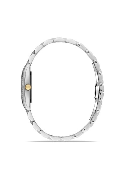 Ferro Quartz Çelik Altın/gri Yeşil Kadran 22 Mm Kadın Kol Saati