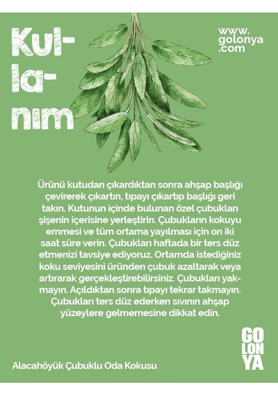 Golonya Alacahöyük Çubuklu Oda Kokusu 120 ML