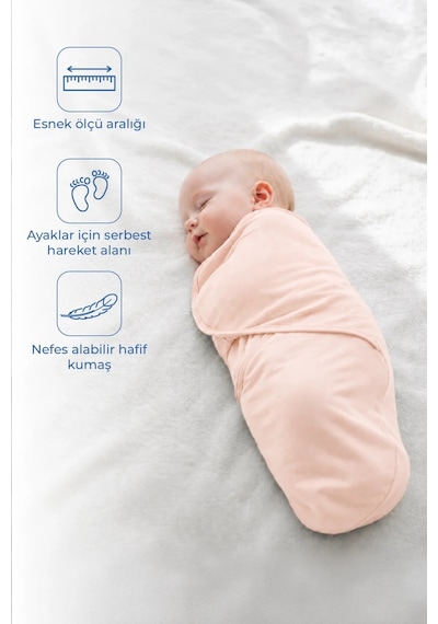 Babyjem Soft Pratik Penye Kundak Somon %100 Pamuk