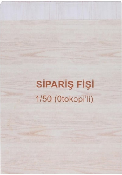 Sipariş Fişi 1/50 En Ufak Boy 2 Nüsha Otokopili 12 Adet Gri