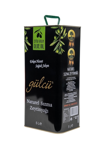 Gülcü Erken Hasat Soğuk Sıkım Natural Sızma Zeytinyağı Teneke 5 L Gülcü Erken Hasat Soğuk Sıkım Natural Sızma Zeytinyağı Teneke 5 L