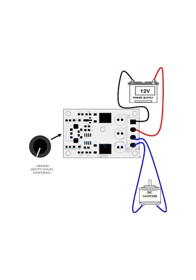 Dc 6-24v 3a 80w Pwm Motor Sürücü Hız Kontrol Devresi