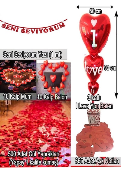 14 Şubat Sevgililer Günü Sevgiliye Sürpriz Süsleme Paketi