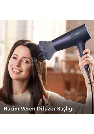 Philips Saç Kurutma Makinesi BHD510/00,İyonik Bakım,3 Isı Ve 2 Hız Ayarı,2300w