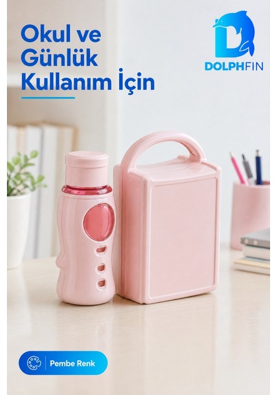Pembe Suluklu Beslenme Kabı Seti 750 Ml + 850 Ml