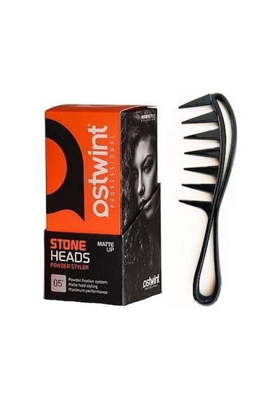 Ostwint Pudra Toz Wax Turuncu Saç Şeillendirici 20 G + Geniş Aralıklı Wax Tarağı