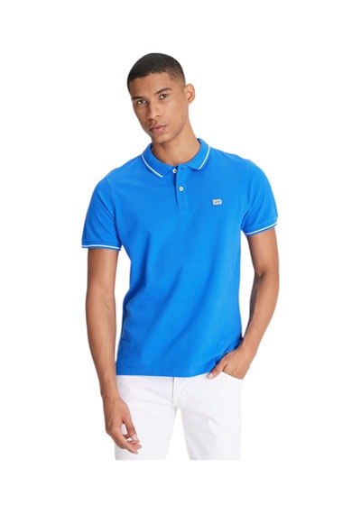 Lee Cooper Regular Fit Normal Kesim %100 Pamuk Polo Yaka Mavi Tişört Ferrıs