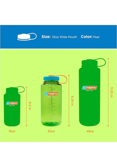 Nalgene Unisex Gençlik Wh Sustain Şişesi, Pear, 1 Litre Çok Renkli