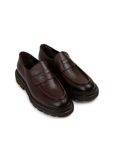 Deery Hakiki Deri Kahverengi Erkek Loafer Ayakkabı - 01980mkhve01 Kahverengi