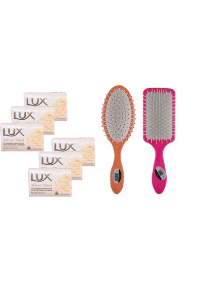 Lux Lüx Sabun 80gr Velvet Touch 6 Adet Saç Fön Fırçası Tarak 1+1