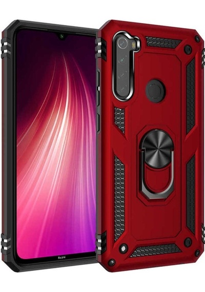 Xiaomi Redmi Note 8 Kılıf Zore Vega Kapak Kırmızı