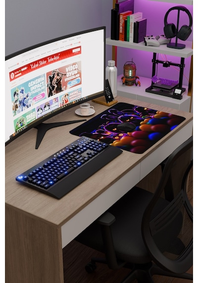 Five Nights At Freddy's Dikişli Kauçuk Oyuncu Mousepad V3 - 48x40 Xl Gaming Mouse Pad