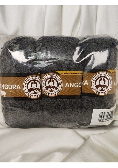 Angora Antrasit El Örgü İpi 3 Adet - Renk: 009