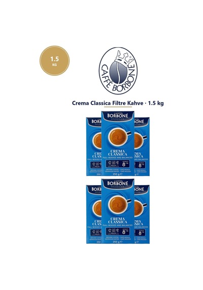 Caffe Borbone Crema Classica Filtre Kahve 1,5 Kg 6 Paket X 250 G - Öğütülmüş Kahve