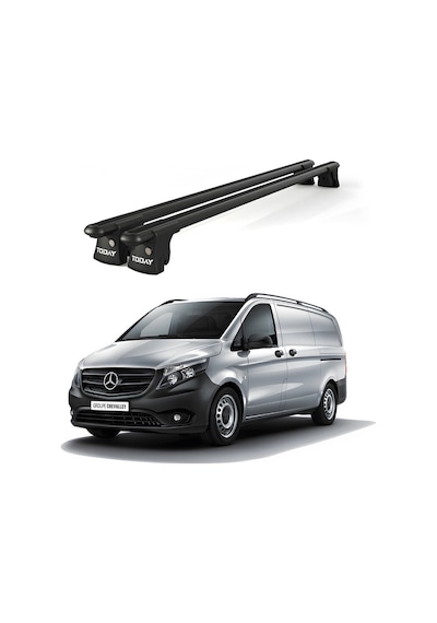 Trio-ı Mercedes-benz Vito 2004 Ve Sonrası Uyumlu Siyah Kilitli Ara Atkı 135cm Port Bagaj Tavan Barı