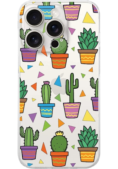 Apple Uyumlu iPhone 15 Pro Max İle Water Color 4 Kamera Korumalı Şeffaf Kılıf