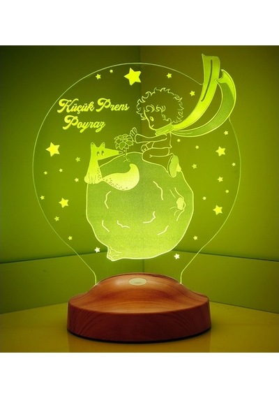 3D 3 Boyutlu Küçük Prens Le Petit Prince Çocuk Hediyesi Led Lamba