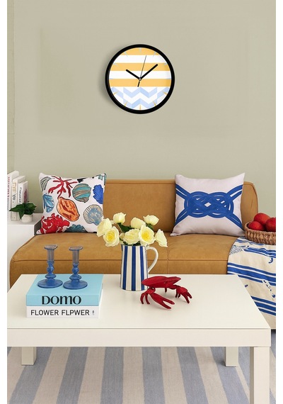 Modern Tasarım Duvar Saati - 25cm - Önü Camlı Siyah Kasa - Sessiz Mekanizma-jh0409 Siyah
