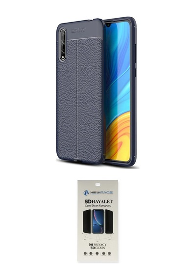 Cep Huawei Uyumlu P Smart S Kılıf Doruk Klasik Özel Seri İkili Koruma Seti Najmaddin Kırmızı