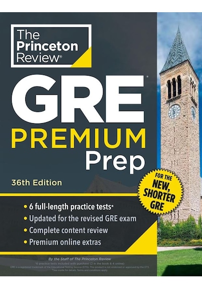 Princeton Review Gre Premium Prep, 36th Edition 6 Practice Tests