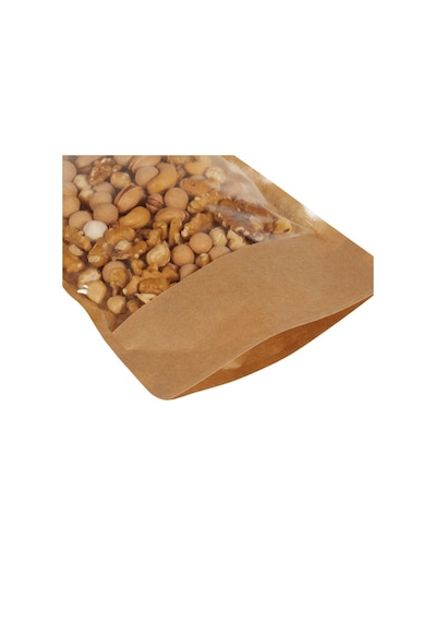 Packanya Kraft Geniş Pencereli Doypack 100'lü 20 x 30 + 5 CM