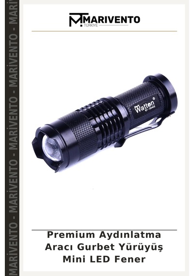 Premium Aydınlatma Aracı Gurbet Yürüyüş Mini Led Fener Çok renkli